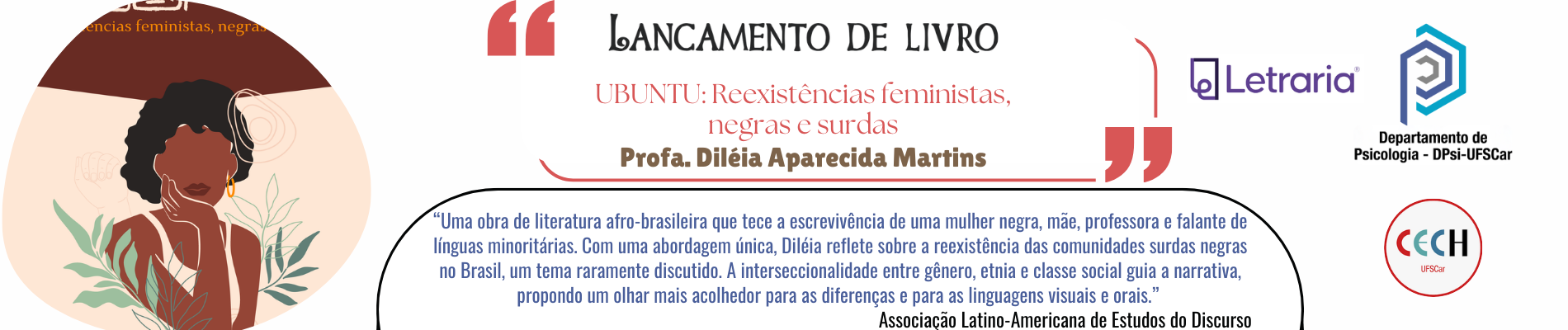 Lançamento do livro Ubuntu: Reexistências femininas, negras e surdas - Profa. Diléia Aparecida Martins